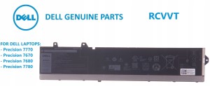 NOWA ORYGINALNA BATERIA DELL Precision 7770 7670 7680 7780 Model: RCVVT