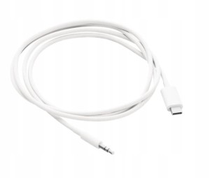 Kabel AUX 3,5mm USB C 1,2m kolor BIAŁY