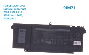 Bateria do laptopów Dell 9JM71 Latitude 5320 7520 7320 5320 7420