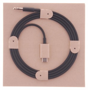 Kabel AUX 3,5mm USB C 1,2m kolor CZARNY A+