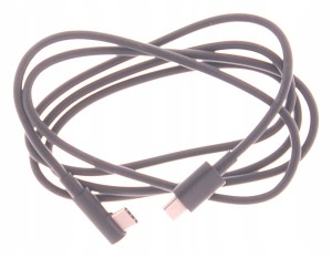 Kabel USB C - USB typ C wtyk kątowy czarny NOWY